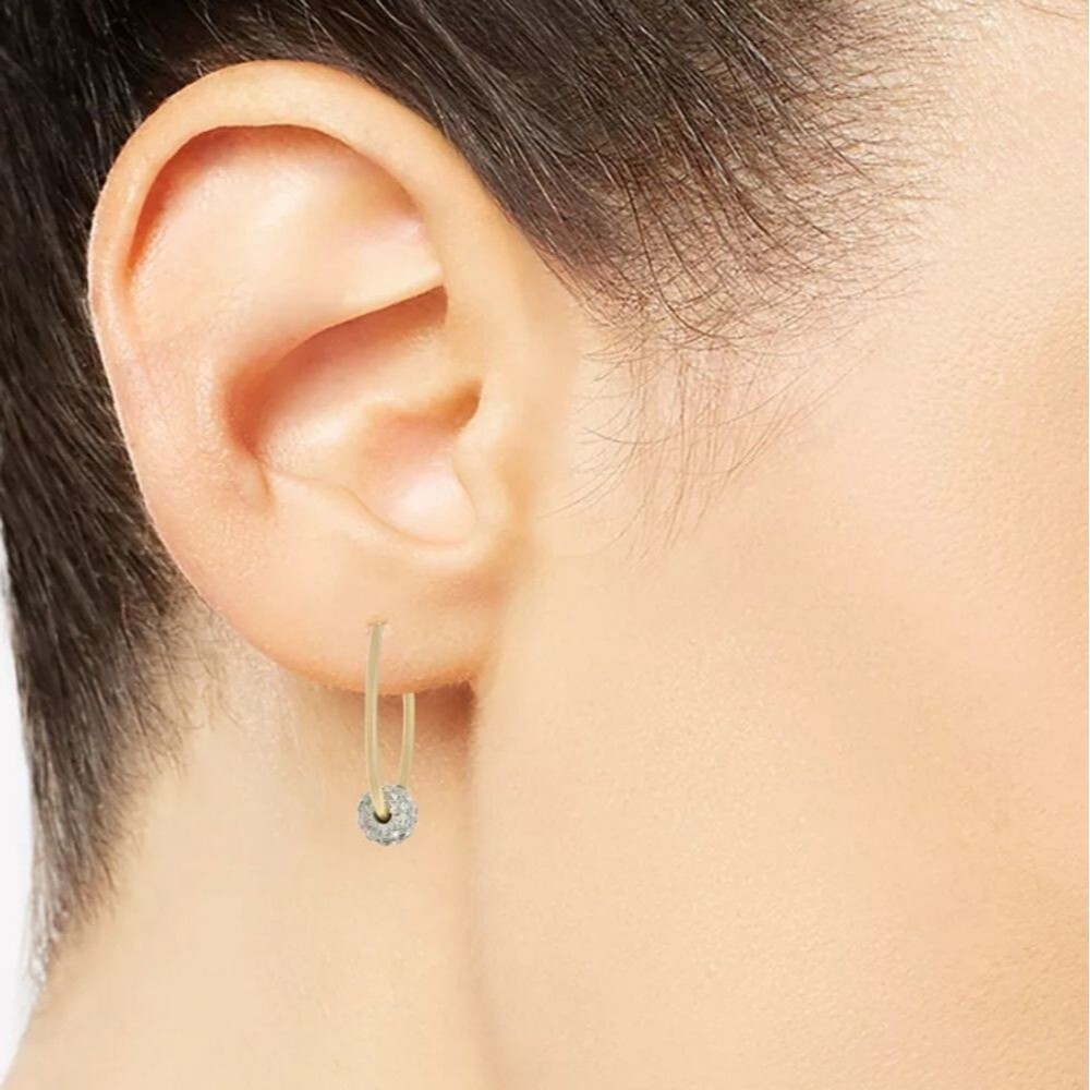 Giani Bernini Crystal Ball Small Hoop Earrings, 0.82